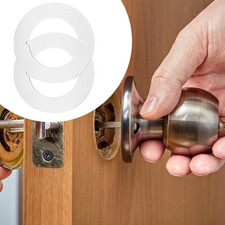 2pcs Door Knob Plate Deadbolt Filler Cover Round Back Panel Easy Installation