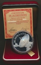 Singapore: 1980 $10 Satellite Dishes Ten Dollars Proof