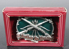 I'd Rather Be Hunting 1994 Belt Buckle 4219 PLEASE READ