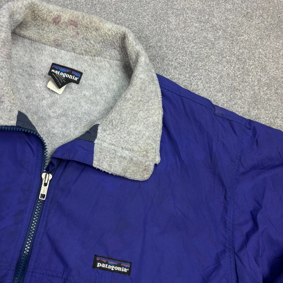 Patagonia Jacket Adult Medium Purple Bomber Fleece Lined Soft Shell Coat Men* - Image 3 of 4