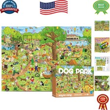 Sturdy 1000 Piece Dog Park Puzzle for Adults: Effortless Interlocking Fun