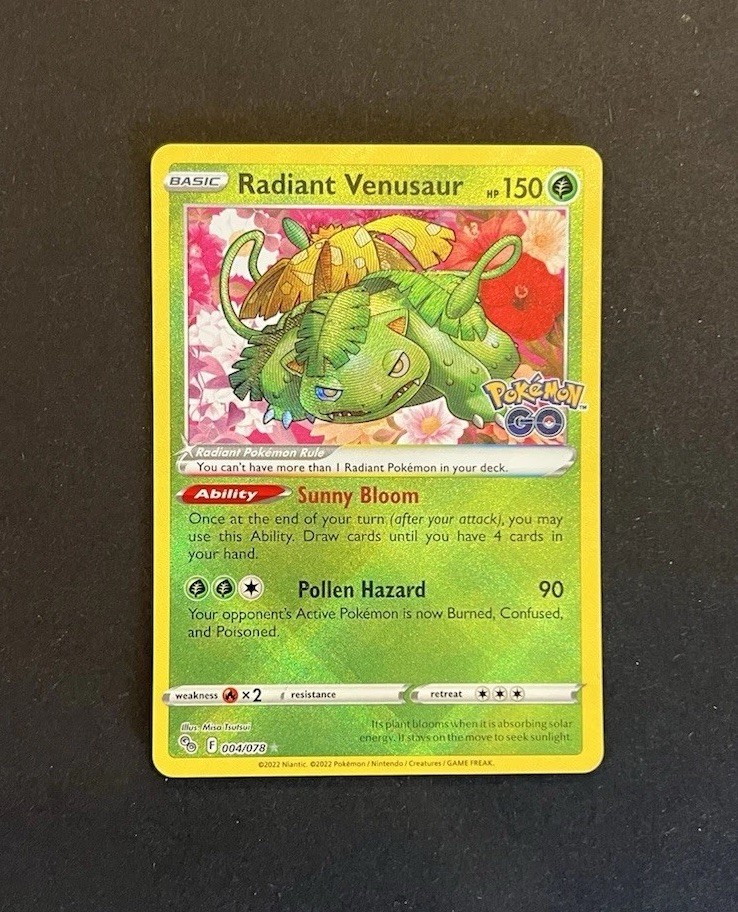 Pokemon Radiant Venusaur 004/078 Pokemon GO Holo NM