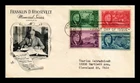 DR JIM STAMPS US COVER ROOSEVELT MEMORIAM FDC COMBO SCOTT 930-933 ARTCRAFT