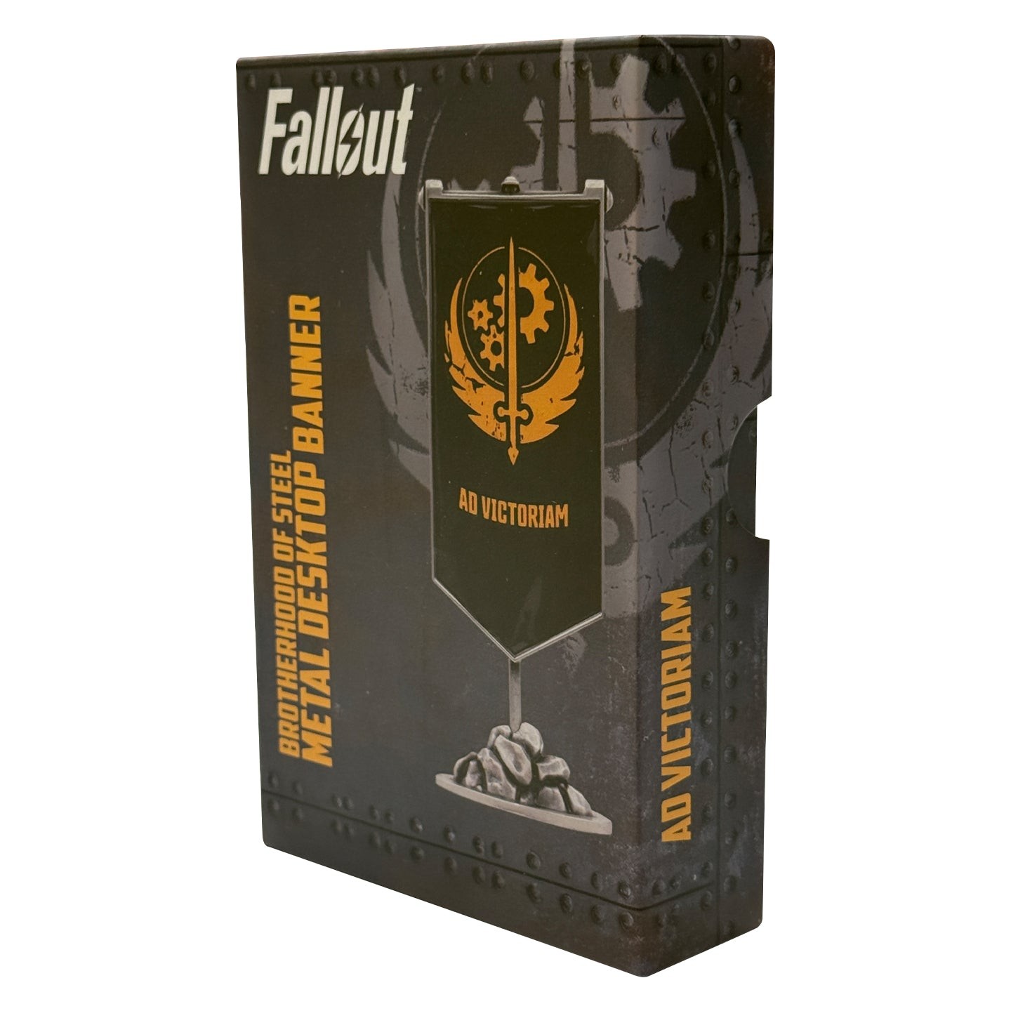 Fanattik Fallout Limited Edition BROTHERHOOD OF STEEL Metal Desktop Banner