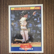 Score 1989 Tom Prince #626 Pittsburgh Pirates Baseball Card Rookie Base Set. rookie card picture
