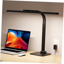 Desk Lamps for Office with Stable Base, 24W Touch 23.62" Head with Base Black