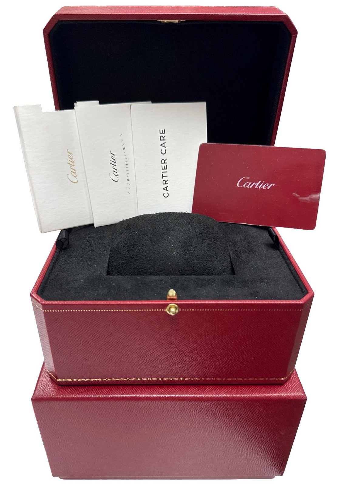 2021 PAPERS Cartier Tank Solo Large SILVER Steel Leather 3169 / WSTA0028 BOX image 2