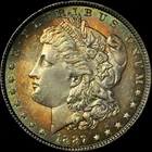 1887 P Morgan Dollar BU Uncirculated 90% Silver $1 Beautiful Toned Toning