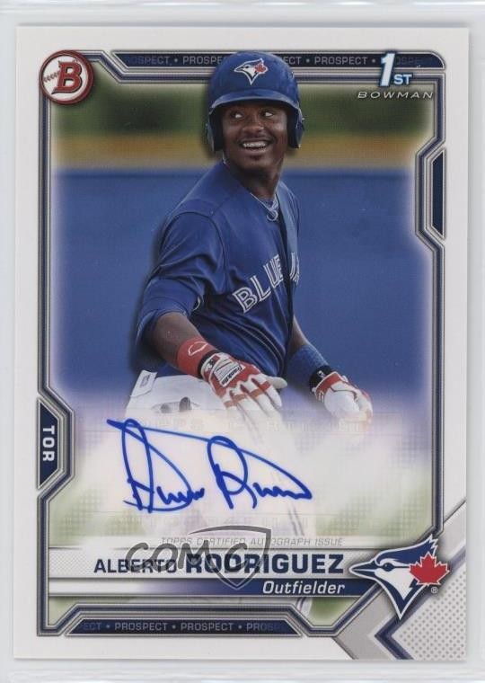 2021 Bowman Paper Prospect Auto Alberto Rodriguez #PAPR-AR Auto 0p10