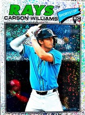 #161 Carson Williams 2026 Topps Heritage Rays RC Silver Sparkle Refractor Chrome