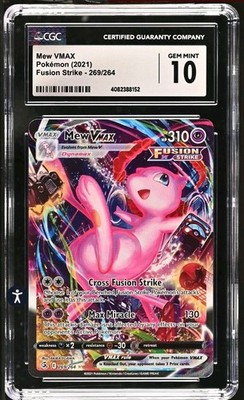 CGC 10 Mew VMAX Fusion Strike Secret 269/264 Secret Rare Pokemon