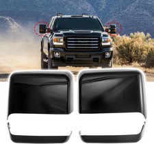 Tow Mirror Caps fit 2014-2019, Glossy Black Fit for Silverado/GMC 2014-2019