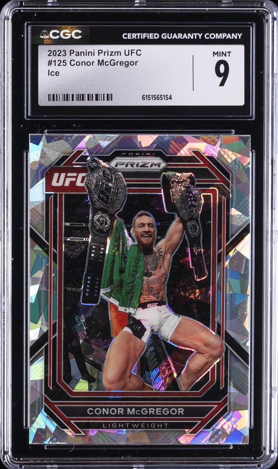 2023 PANINI PRIZM UFC ICE #125 CONOR MCGREGOR CGC 9