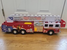 Tonka American Fire Engine Rescue Truck 328. Hasbro 2008 US Flag Red White Blue