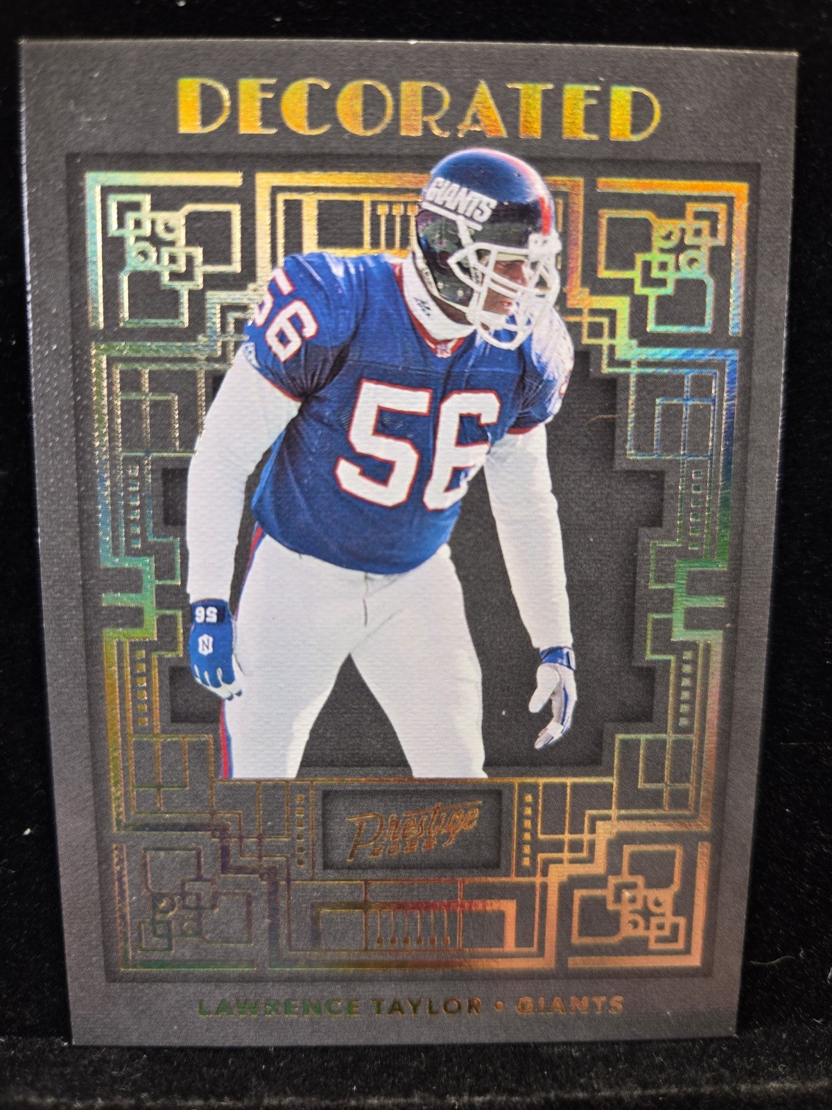 Lawrence Taylor 2022 Prestige Football DECORATED #DE-13 SSP Case Hit Giants HOF