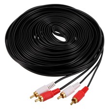 49ft RCA Cable, 2RCA Male to 2RCA Male Audio Video Speaker Cable
