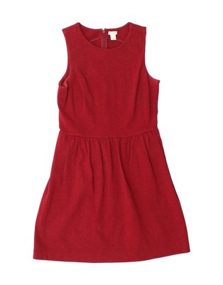 J. Crew Damen ärmelloses A-Linien Kleid UK 10 Small rot DW23
