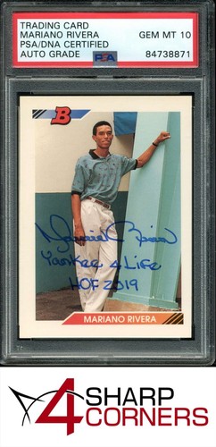 SIGNED AUTOGRAPHED MARIANO RIVERA RC HOF TRADING CARD PSA DNA AUTO 10