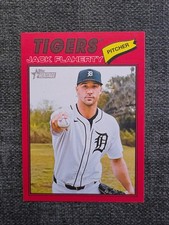 2026 Topps Heritage Red Border #204 Jack Flaherty - Detroit Tigers