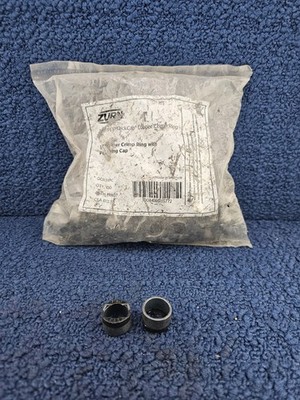 (QTY 100) Zurn QCR3XPC: 1/2'' Pex QickCap Copper Crimp Ring w/ Positioning Cap