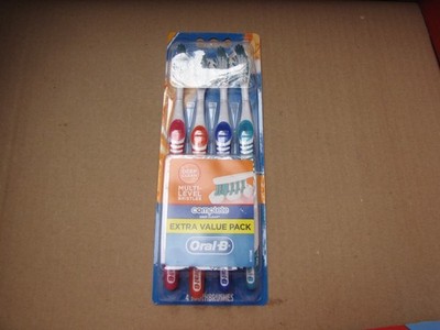 Oral-B  Deep Clean Complete Multi-Level Toothbrushes 4 PACK SOFT 2016 RARE HTF