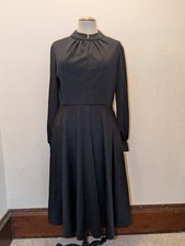 60's/70's Sears Little Black Dress With Gold Buttons Women's Size 14