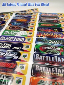 Custom Replacement Top Labels Compatible with Nintendo 64 (N64)Full Set + Extras