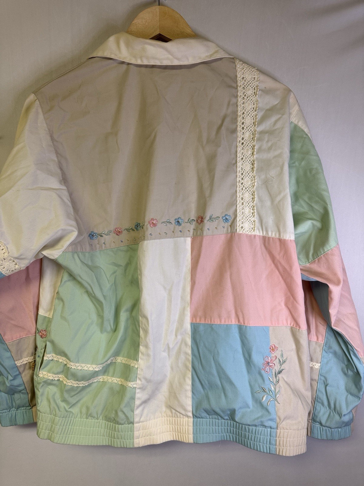 Vintage Cottagecore Patchwork Jacket M Embroidere… - image 5