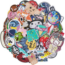 60Pcs Random Assorted Styles Embroidered Patches, Sew On/Iron on Patch Applique