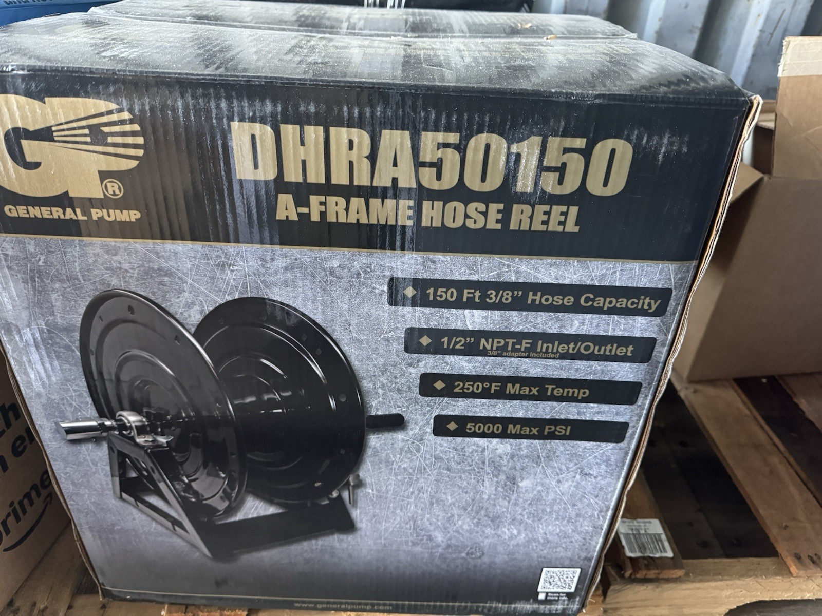 GENERAL PUMP A-Frame HOSE REEL 150&rsquo; Brand New