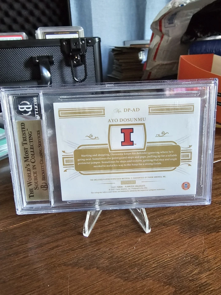 Panini Flawless Ayo Dosunmu Rookie Patch Auto Card 9.5 - Image 2 of 2