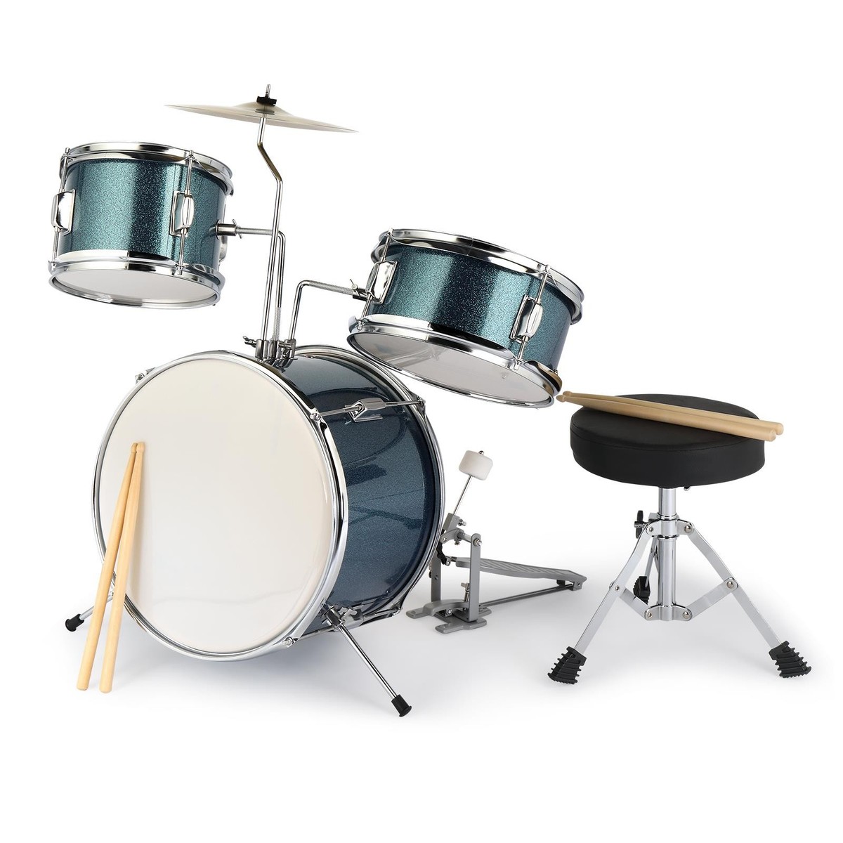 Pack Junior Drum Set, Beginner Drum Kit with Throne, Cymbal