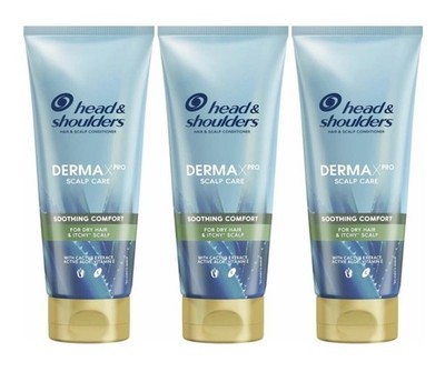 3er PACK KOPF & SCHULTERN DERMA KOPFHAUT X PRO PFLEGE BERUHIGENDE SPÜLUNG FÜR TROCKENES HAAR