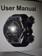 Smart Watch with Earbuds Men Smartwatch 2 in 1 TWS Headset