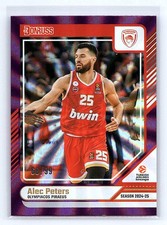 Alec Peters 2024-25 Donruss EuroLeague #132 Purple Laser #/99