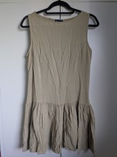 ASOS Design Size 12 Taupe Sleeveless Drop Hem Mini Dress