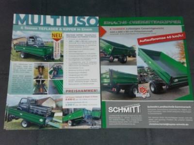 Schmitt Single Axle Three Side Tipper, Low Loader & Tipper Brochures (12111)