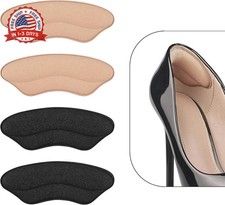 Heel Pads for Shoes that are Too Big - 4 Pairs Foamed Cotton Heel Cushions for P