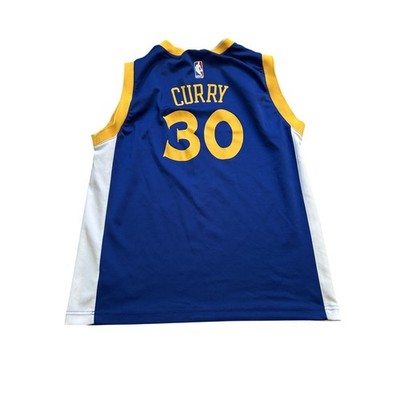 Adidas Stephen Curry Jersey Youth Large Blue Fair GSW Warriors 30 NBA Basketball