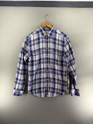 HUGO BOSS ORANGE Cliff Plaid Flip Cuff  Long Sleeve Button Down Shirt Size L