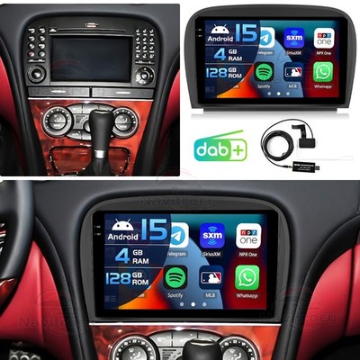 DAB+ Für Mercedes Benz SL R230 SL350 SL500 Android 15 Autoradio GPS Navi 4+128GB
