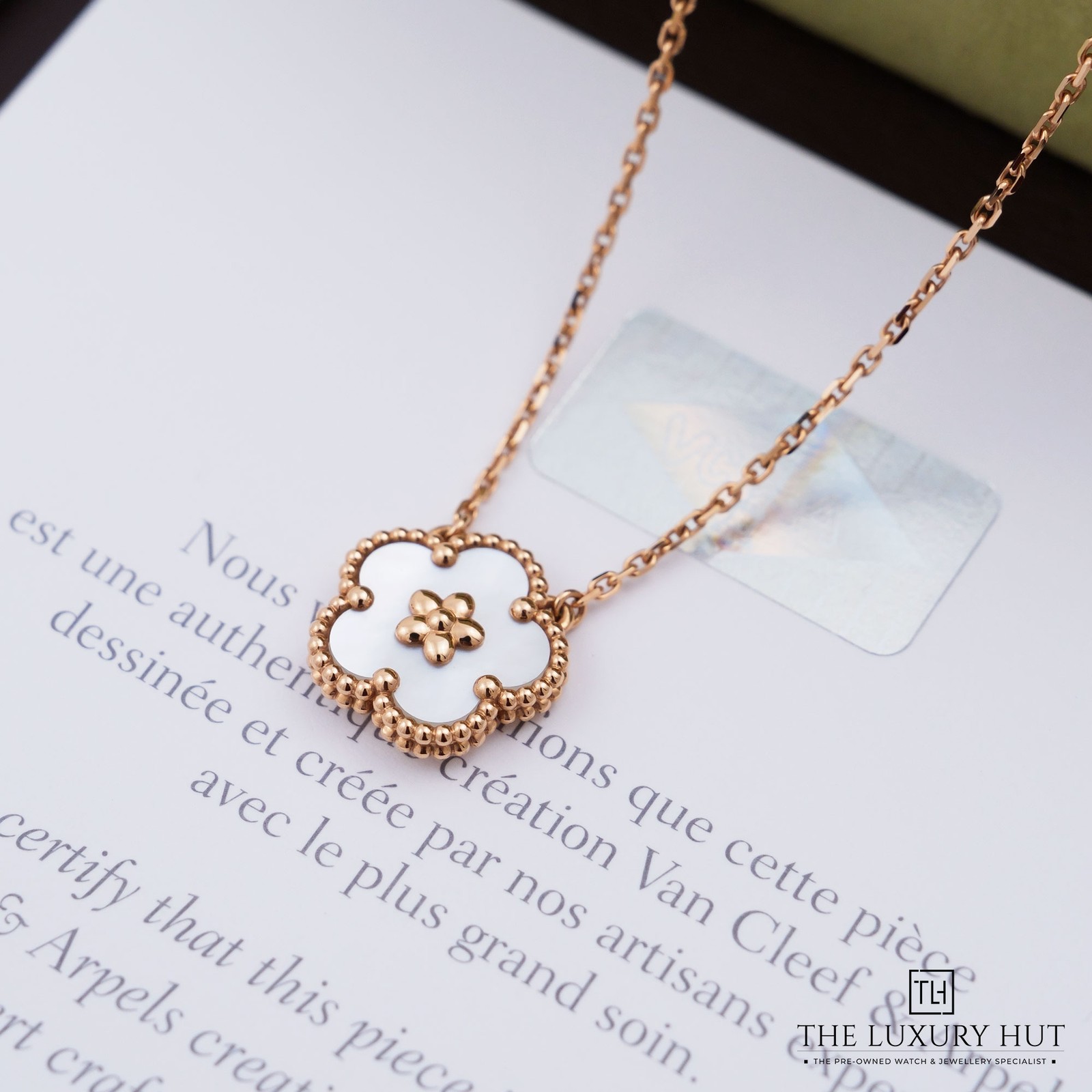 Van Cleef & Arpels ‘Lucky Spring’ Plum Blossom 18ct Rose Gold & Mother-of-Pea...