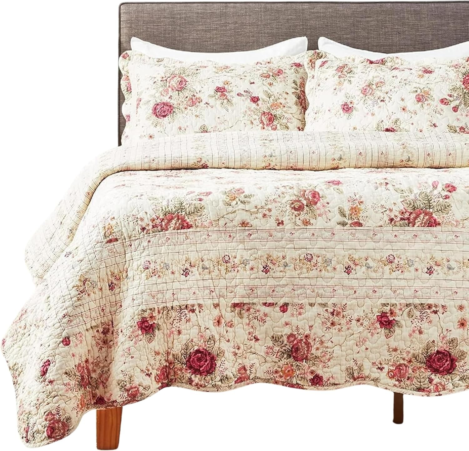 Greenland Home Antique Rose 100% Cotton Heirloom-Quality Qui