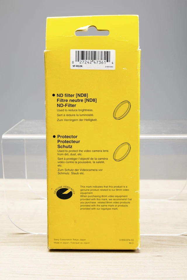 New Sony VF-R52K Video 8 Filter Kit 52mm Thread Neutral Density/UV Filters - Image 2 of 2