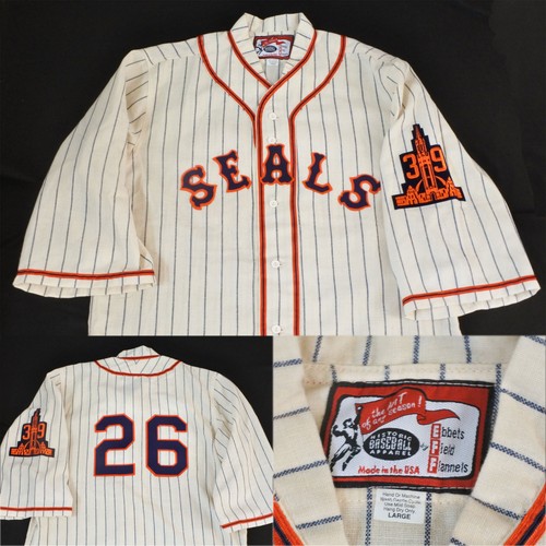 #26 Lefty O’Doul San Francisco Seals Ebbets Field Flannels Jersey 1939 Men L