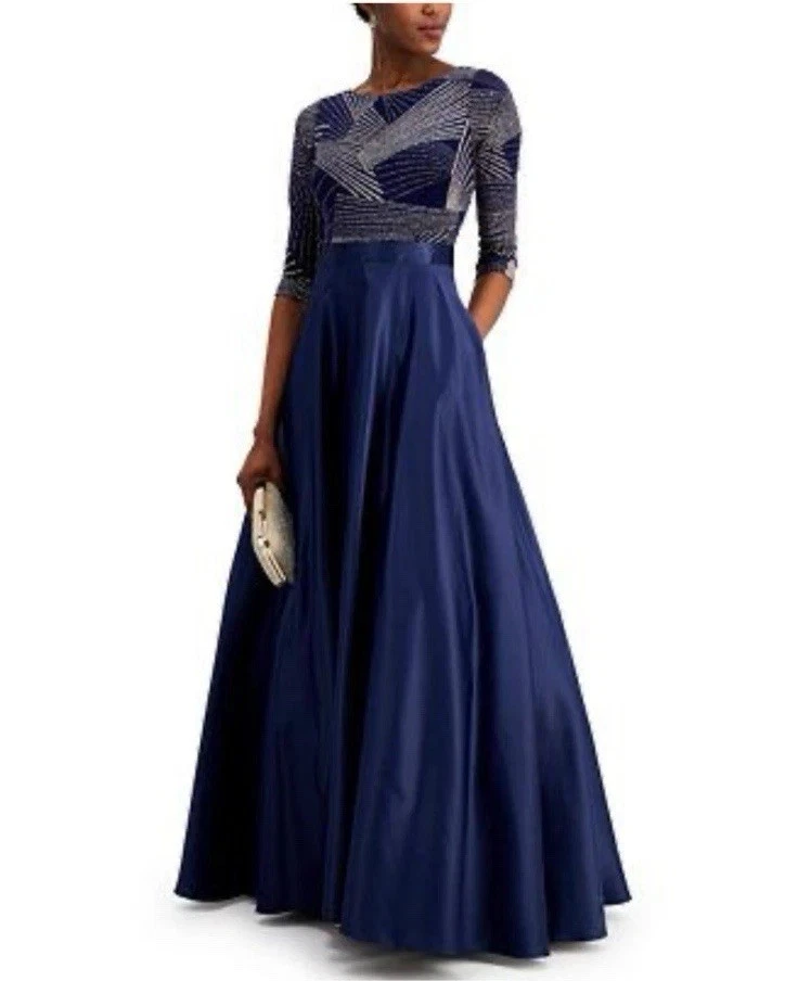 betsy and adams light purple dress with blue sequins Lace-Up Long Sequin Prom Dress with A-Line Skirt Lilac / 10 main image 0