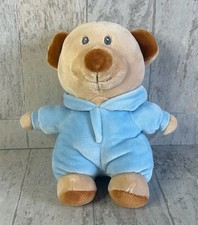 Baby Ty PJ Bear Blue 10 Plush Stuffed SUPER SOFT Baby Lovey Toy SOFT