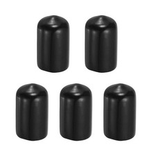 Pool Tip Cover Rubber Cue Protector Billiard Pool Cover 11.5mm  5Pcs  Black