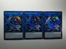 3 x Evil Twin Lil-La BLCR-EN097 Secret Rare 1st Edition YuGiOh Playset NM