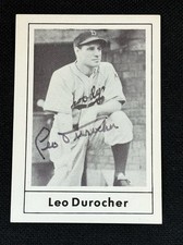 Leo Durocher Auto - 1978 Grand Slam Baseball #1 Brooklyn Dodgers 